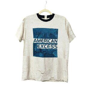 New $1070 Ashish Oversized XS Hand-Embroidered American Excess White Sequin Top